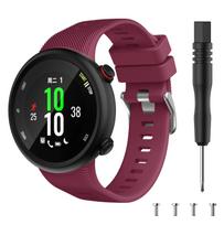Nauja silikoninė išmanioji laikrodžio apyrankė skirta Garmin Forerunner 45 45s Sport apyrankės dirželiui su įrankiu Garmin Swim 2 apyrankės priedams For Forerunner 45s black