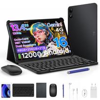 New Release Android 16 Tablet Large 4G Pro Android 12000mAh T7280 Gemini Widevine Dual Face 5G Stylus Pen Suitable for and Video Black 2026 13.4-inch juoda