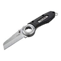 Tajima Folding Knife Multi A knife with a convenient attachment that allows it to be attached to a Features a handy 17x21 socket mechanism temporary gray