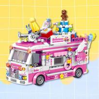 „Art Box“ / „Metal Tour“ smegenų vystymo mini blokų kūrimas – „Cake Truck“ maisto sunkvežimis white