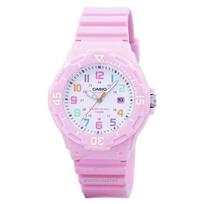 „Casio“ rožinis dervos dirželis LRW-200H-4B2VDF LRW200H-4B2VDF moteriškas laikrodis rožinė