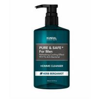 Kundal Pure & Safe Cooling Men's Cleanser Bergamot Fragrance, 300ml, 4 units black
