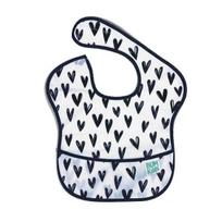 Bumkins Super Bib baby food bib, heart, 1 piece, 1 piece black
