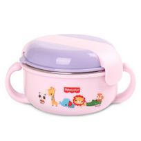 „Fisher Price“ nerūdijančio plieno dubenėlis maistui su dviem rankomis, rožinis, 1 vnt. white