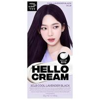 Mise En Scene New Hello Cream Hair Dye, Cool Lavender Black, 1 piece white