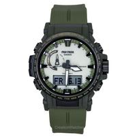 Casio Pro Trek Analoginis Skaitmeninis Biologiškai Pagamintos Dervos Dirželis Baltas Ciferblatas Saulės Energija Valdomas PRW-61LD-3 100M Vyriškas Laikrodis balta