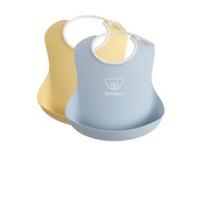 BabyBjorn baby bib bib 2p, power the yellow + powder blue, 2 sets beige