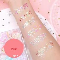 BLOWFISH FUGU Gel Eye Patch D-036 Glitter Sticker, 23#, 1 pc. white