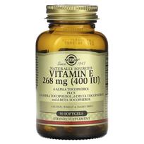 Solgar, natural vitamin E, 268mg (400IU), 50 softgels