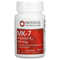 Protocol for Life Balance, MK-7 Vitamin K2, 160mcg, 60 tablets