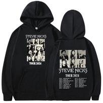 90s Rock Stevie Nicks 2024 Tour Graphic Hoodie Men Women Hip Hop Fashion Clothing Sweatshirt Y2k Vintage Gothic Oversized Hooded 3XL gray