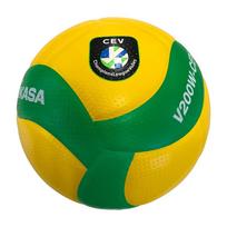 Mikasa European Champions League Official Match Size 5 High Volleyball, Ball, (General, University, School), Yellow/Green, V200W-CEV yellow