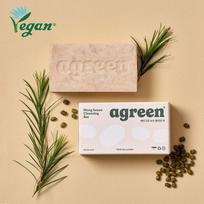 A-Green Acne Soap Houttuynia Cordata Tea Tree Back Acne Mildly Alkaline Face Wash Mung Bean 3, 100g white