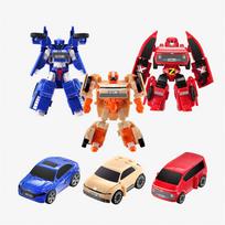 [young toys] Tobot Mini X+Y+Z Triple Pack Transformable Robot Figures (Hyundai Ioniq 5, Avante, Staria) blue