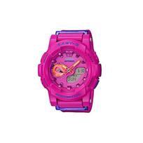 Casio BABY-G Bėgiko Chronometras Funkcionalus Laikrodis Kvarcinis Mechanizmas Dervos Dirželis Japonijos ir Korėjos Laikrodis Moteriškas Laikrodis Rožinis Ciferblatas BGA-185FS-4A rožinė