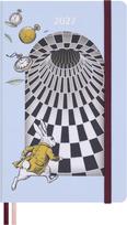 Moleskine 2027 January 12 Alice in Wonderland White Daily Large Size x Blue DHAL12DC3Y27 Planner, Start, Months, Rabbit, (13cm 21cm), Hardcover, mėlyna