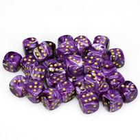 D6 Dice Vortex 12mm (36 Dice) violetinė/auksas