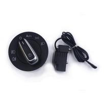 1vnt priekinių žibintų jungiklis, skirtas VW Golf 5 6 MK5 MK6 Tiguan Touran šviesos jutiklis, automatinis priekinių žibintų jutiklis ir jungiklis Jetta Passat B6 B7 black