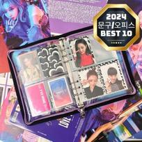 6-hole photo card binder A5 transparent sleeve photo card binder + high-quality double-sided inner paper 30-sheet diary album photo card binder gray