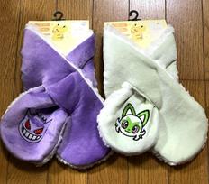Brand with tags Pokemon Gengar Nyahha new, attached. scarf/neck warmer, 2-piece set. white