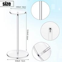 Durable 30/35/40cm Cap Display Stand Acrylic Transparent Wig Display Rack Hat Riser Bracket for Watch Display Hat Jewelry Shop white