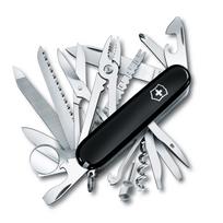 VICTORINOX SwissChamp Black Swiss Army Knife Multifunctional Emergency Magnifying Glass 33 - Knife, Supplies, Outdoor, Camping, Pliers, Scissors, - juoda