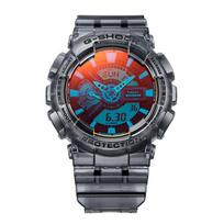 CASIO Unisex skystųjų kristalų/analoginis dvigubo ekrano serija 51mm mėlynas laikrodis GA-110TL-7APR- GA-110TLS-8A gray