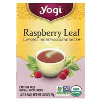 Yogi Tea Women's Raspberry Leaf Caffeine-Free, 16 Tea Bags, 29g (1.02oz) yellow