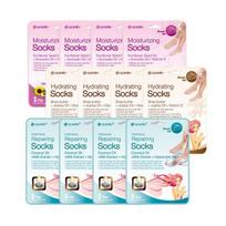 Epielle Foot Mask Pack Moisturizing 4p + Hydrating 4p + Coconut 4p, 1 set white