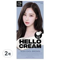 Mise-en-scène New Hello Cream Regular Hair Dye, Cool Brown, 2 pcs. gray