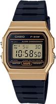 Casio Vintage F-91WM-9ACF Men's Digital Watch Black Gold Metal Resin auksas