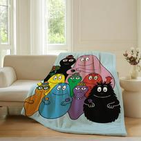 Animacinis Barbapapa Mielas pledas Šiltas Minkštas Tinka Miegamajam Sofai Lovai Svetainei Biurui Kelionei Stovyklavimui Dovanos 80x120cm