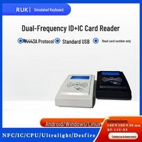Dual-Frequency IC/ID & NFC Card Reader black