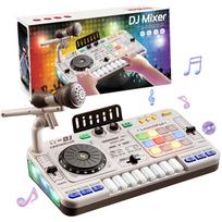 Zmart Vaikams Simuliacinis DJ Mikserio Valdiklis Žaislas Daugiafunkcis Muzikos Efektai Elektroninis Mokymosi Žaidimas Vaiko DJ Stalelis black
