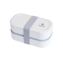 CAMUZ Bamboo Fiber Double-Layer Lunch Box white
