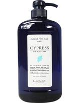 LEBEL Natūralus plaukų muilas su KIPARISU Šampūnas jautriai ir sausai galvos odai bei plaukams su kiparisais, 1000 ml black