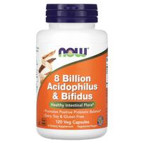 NOW Foods, 8 Billion Acidophilus and Bifidus, 120 Veggie Capsules