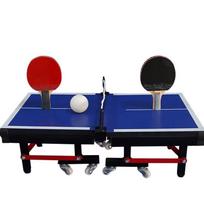 Yibei Kids Foldable Mini Indoor Ping Pong Table Set blue