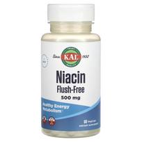 KAL, niacin, no flushing, 500 mg, 60 vegetable capsules