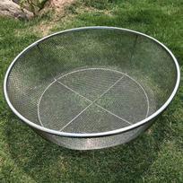 52cm Didelis geležinis sietas smėliui, akmenukams, grūdams, dirvožemiui, gėlių sodinimui, kaštonams - Smulkus plieninės vielos tinklas Diameter 40cm, Hole 6mm, Height 12cm, Thickened