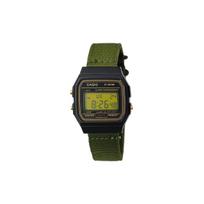 CASIO Custom Collection Quartz Movement Nylon Strap Watch Men's Watches Black Dial F-91WG-9 Watch5-- Green Strap black