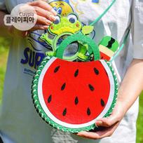 Art Box/Claypia Summer Craft DIY Felt Watermelon Bag Making red