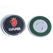 68mm 2 3 Pins Car Front Hood Bonnet Logo Rear Trunk Bumper Badge For SAAB 9 3 9 5 9-3 9-5 SAAB Emblem Sticker Accessories