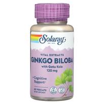 Solaray, Vital ekstraktas, Ginkgo Biloba su Gotu Kola, 120 mg, 60 daržovių kapsulių