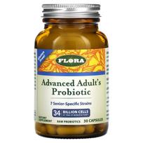Flora, Advanced Adult Probiotic, 34 Billion Cells, 30 Capsules