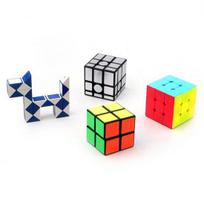 Magic cube set of 4, Korean popular puzzles red