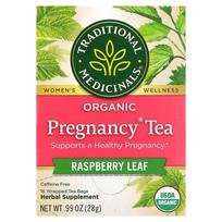 Traditional Medicinals Pregnancy Raspberry Leaf Tea, Caffeine-Free, 16 Tea Bags, 28g (0.99 oz) black