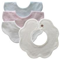 Bunny Blossom Summer Rolling Bib Set of 4, korean baby products gray