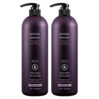 Abka Perfume Body Lotion Baby Powder Scent, 1L, 2 Pieces gray