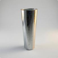Cinkuotas gėlių konteineris Skardinis kūgio formos metalinis kibiras Sidabrinė vaza H37-d14cm Plain gray